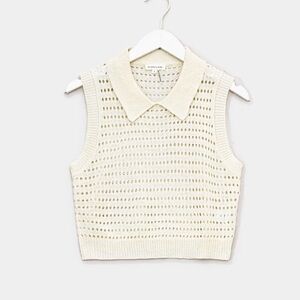 Mimosa cropped crochet sweater